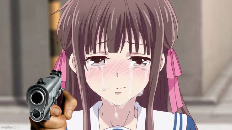 oh god, who made Tohru cry? | image tagged in fruits basket,anime,tohru,honda,tohru honda | made w/ Imgflip meme maker