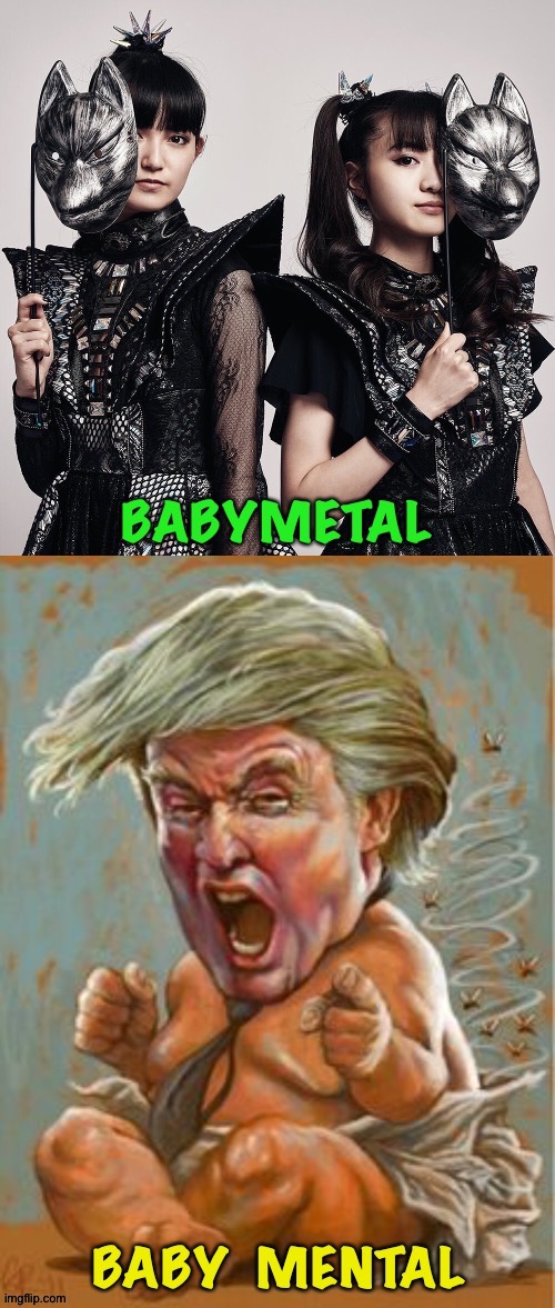 Mental Baby Meltdown | image tagged in babymetal,trump tantrum | made w/ Imgflip meme maker