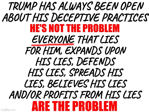 Deplorable Leeches | TRUMP HAS ALWAYS BEEN OPEN ABOUT HIS DECEPTIVE PRACTICES; EVERYONE THAT LIES FOR HIM, EXPANDS UPON HIS LIES, DEFENDS HIS LIES, SPREADS HIS LIES, BELIEVES HIS LIES AND/OR PROFITS FROM HIS LIES; HE'S NOT THE PROBLEM; ARE THE PROBLEM | image tagged in leeches,memes,trumpublican christian nationalist scum,liars,con man,lock them up | made w/ Imgflip meme maker