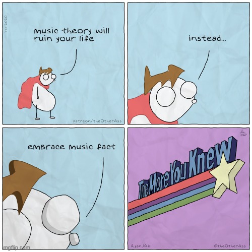 image tagged in memes,comics,band,music,theory,fact | made w/ Imgflip meme maker