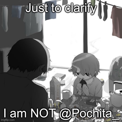 Avogado6 | Just to clarify; I am NOT @Pochita_ | image tagged in avogado6 | made w/ Imgflip meme maker