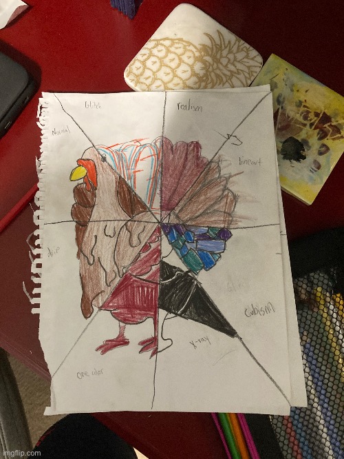 Turkey, drawn in a trending drawing style, my own art | image tagged in artwork | made w/ Imgflip meme maker