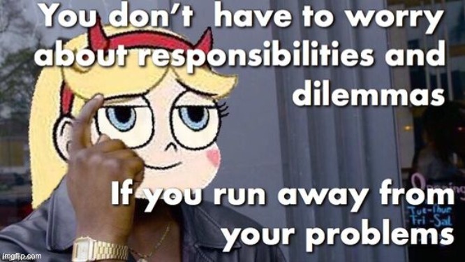 image tagged in svtfoe,memes,funny,star vs the forces of evil,roll safe think about it,repost | made w/ Imgflip meme maker