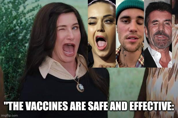 WandaVision Agnes wink | "THE VACCINES ARE SAFE AND EFFECTIVE: | image tagged in wandavision agnes wink | made w/ Imgflip meme maker