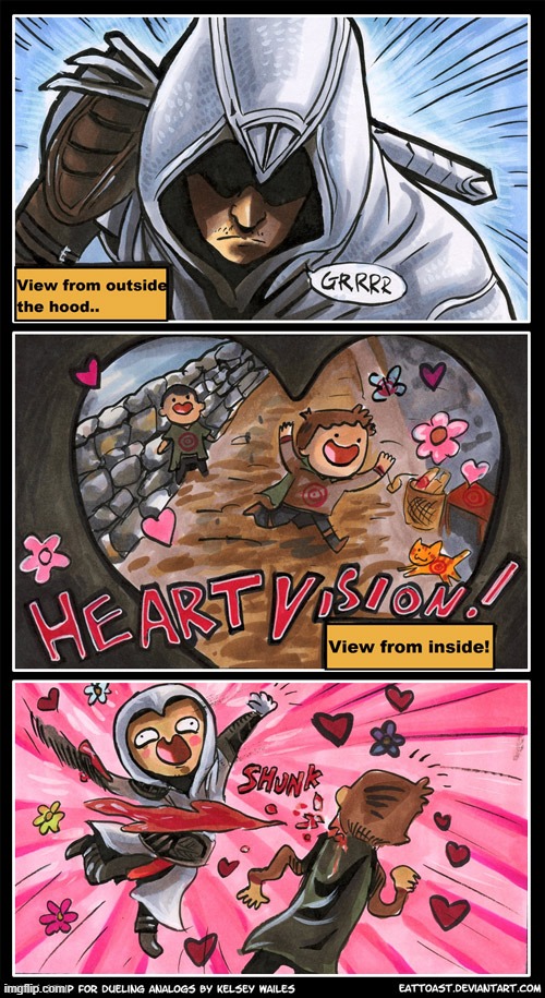 he loves everything | image tagged in assassin's creed,comics | made w/ Imgflip meme maker