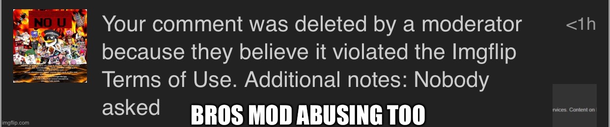 BROS MOD ABUSING TOO | made w/ Imgflip meme maker
