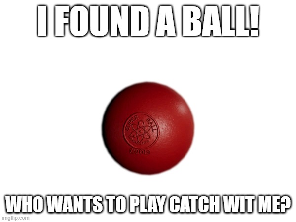 SCP 18 in real life?!? | I FOUND A BALL! WHO WANTS TO PLAY CATCH WIT ME? | image tagged in scp | made w/ Imgflip meme maker