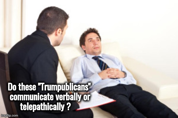 psychiatrist | Do these "Trumpublicans"
   communicate verbally or
        telepathically ? | image tagged in psychiatrist | made w/ Imgflip meme maker