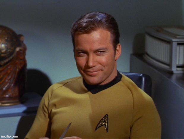 Kirk Smirk | image tagged in kirk smirk | made w/ Imgflip meme maker