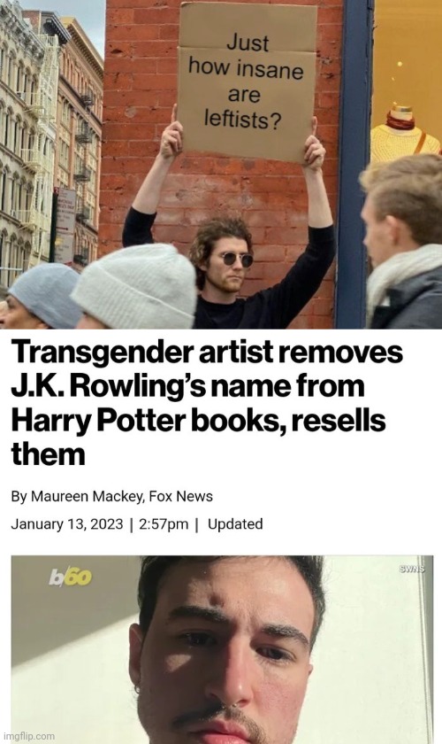 Saving the World , one book at a time | image tagged in insane leftists,harry potter,anonymous,well yes but actually no,jk rowling,i too like to live dangerously | made w/ Imgflip meme maker