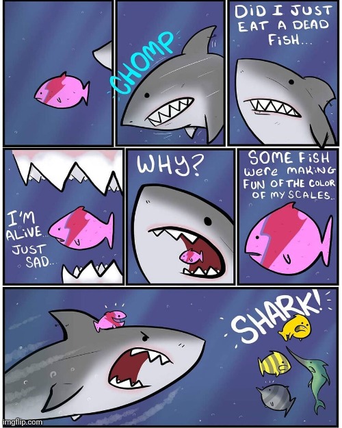 Fish | image tagged in fishes,fish,shark,comics,comic,comics/cartoons | made w/ Imgflip meme maker