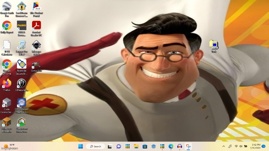 Wallpaper of my school computer. | made w/ Imgflip meme maker