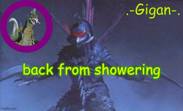 ef | back from showering | made w/ Imgflip meme maker