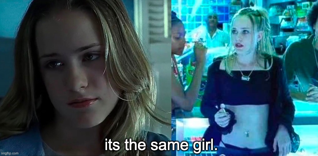 she fr threw her life away over socks and a girl. | its the same girl. | made w/ Imgflip meme maker