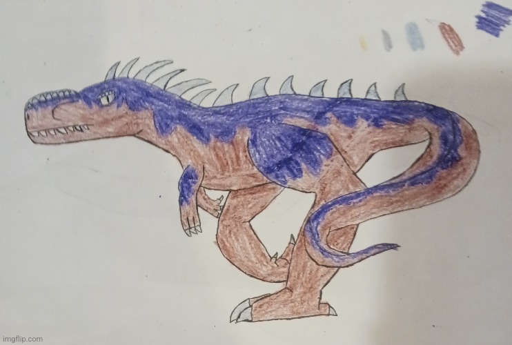 A Mapusaurus that I drew | image tagged in dinosaurs,dinosaur | made w/ Imgflip meme maker