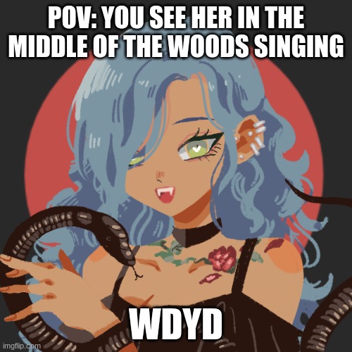 POV: YOU SEE HER IN THE MIDDLE OF THE WOODS SINGING; WDYD | made w/ Imgflip meme maker