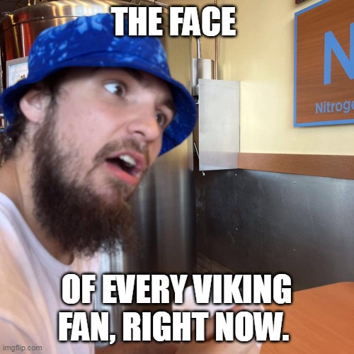 GO GIANTS | THE FACE; OF EVERY VIKING FAN, RIGHT NOW. | image tagged in ny giants,minnesota vikings | made w/ Imgflip meme maker