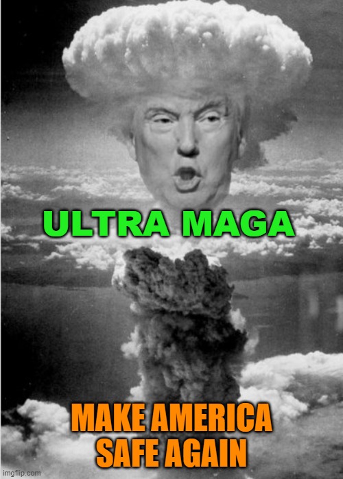 Ultra MAGA | ULTRA MAGA; MAKE AMERICA SAFE AGAIN | image tagged in donald trump | made w/ Imgflip meme maker