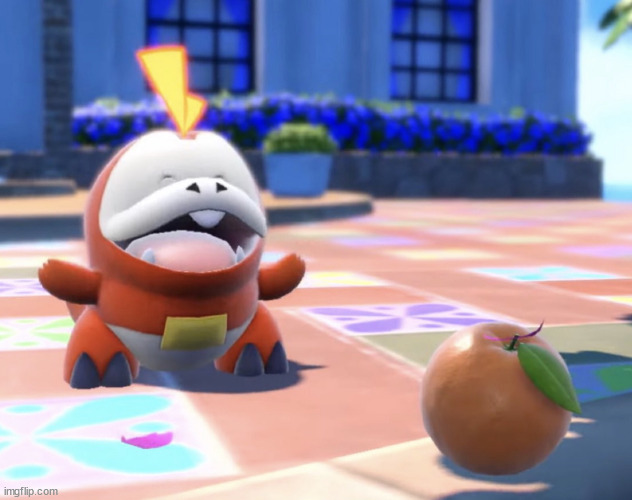 everyone post this in fun stream with the caption "fuecoco good boy" | image tagged in fuecoco being happy at an apple | made w/ Imgflip meme maker