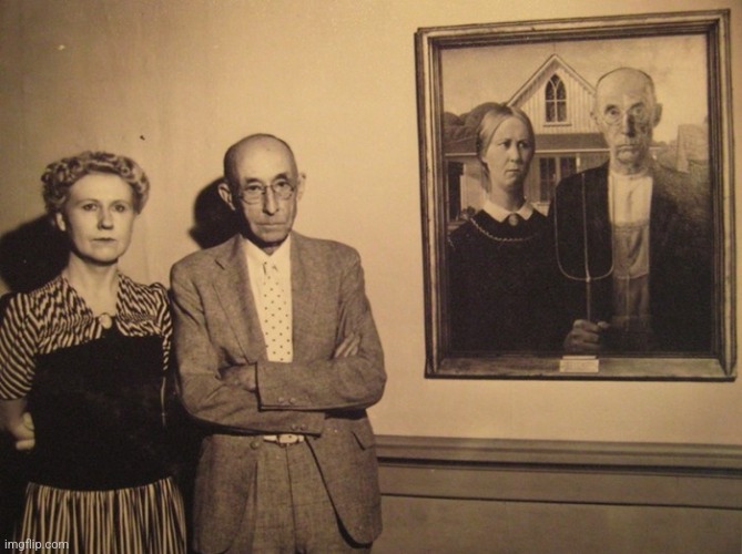 American Gothic | image tagged in american gothic | made w/ Imgflip meme maker