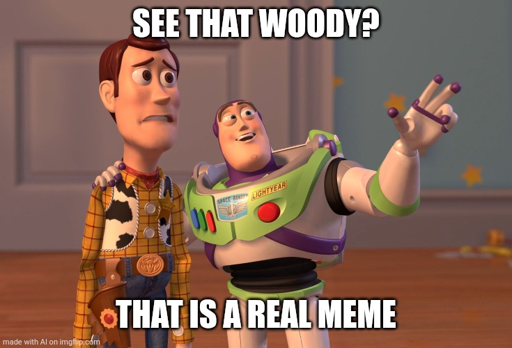X, X Everywhere | SEE THAT WOODY? THAT IS A REAL MEME | image tagged in memes,x x everywhere | made w/ Imgflip meme maker