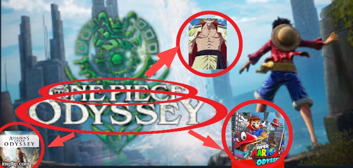 Super one piece Odyssey | image tagged in super mario odyssey,one piece,assassins creed | made w/ Imgflip meme maker