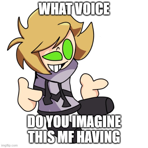 WHAT VOICE; DO YOU IMAGINE THIS MF HAVING | made w/ Imgflip meme maker