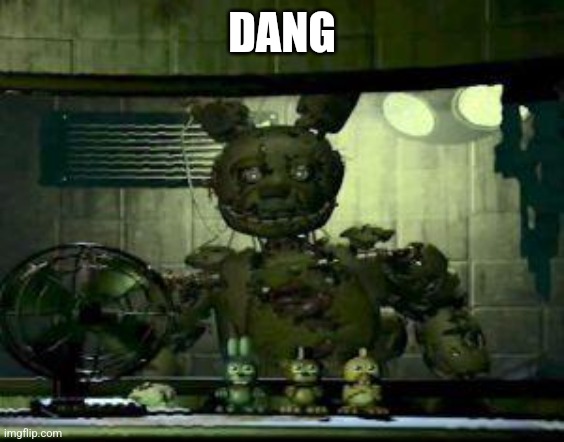 FNAF Springtrap in window | DANG | image tagged in fnaf springtrap in window | made w/ Imgflip meme maker