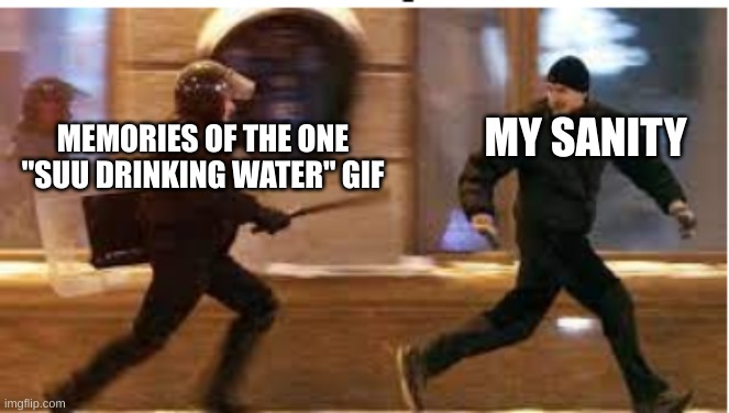 OH PREPARE MY TOASTER BUBBLE BATH BUTLER | MY SANITY; MEMORIES OF THE ONE "SUU DRINKING WATER" GIF | image tagged in me running away from the fbi after | made w/ Imgflip meme maker