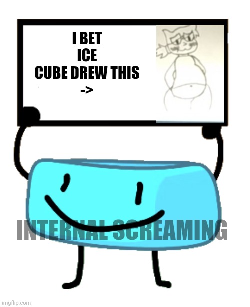 Ice cube is now dead to bracelety | I BET ICE CUBE DREW THIS
->; INTERNAL SCREAMING | image tagged in bracelety sign,bfdi,fetish | made w/ Imgflip meme maker