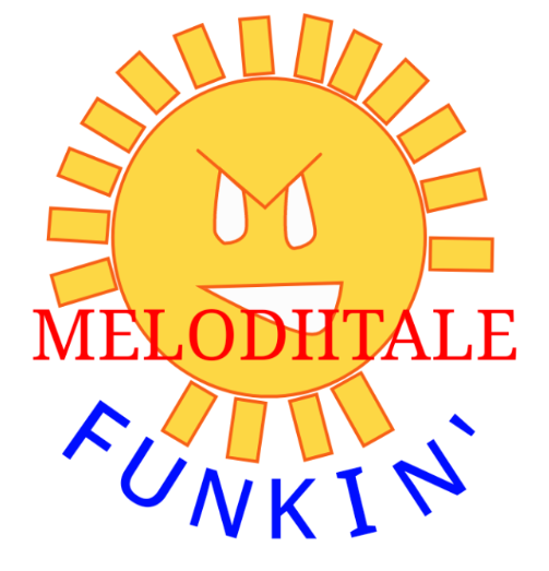 High Quality Melodiitale Funkin' 1.0 - 2.5 logo Blank Meme Template