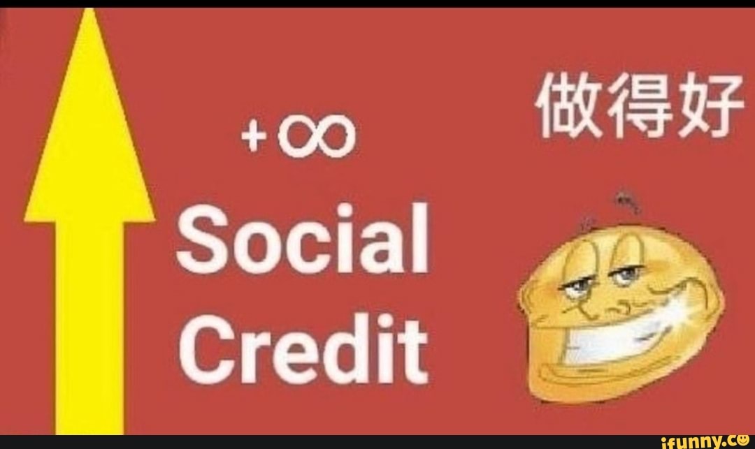 High Quality infinite social credit Blank Meme Template