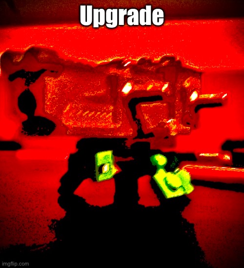 A turtle, with a turret on its back, made of Lego, how fascinating | Upgrade | image tagged in lego,deep fried | made w/ Imgflip meme maker