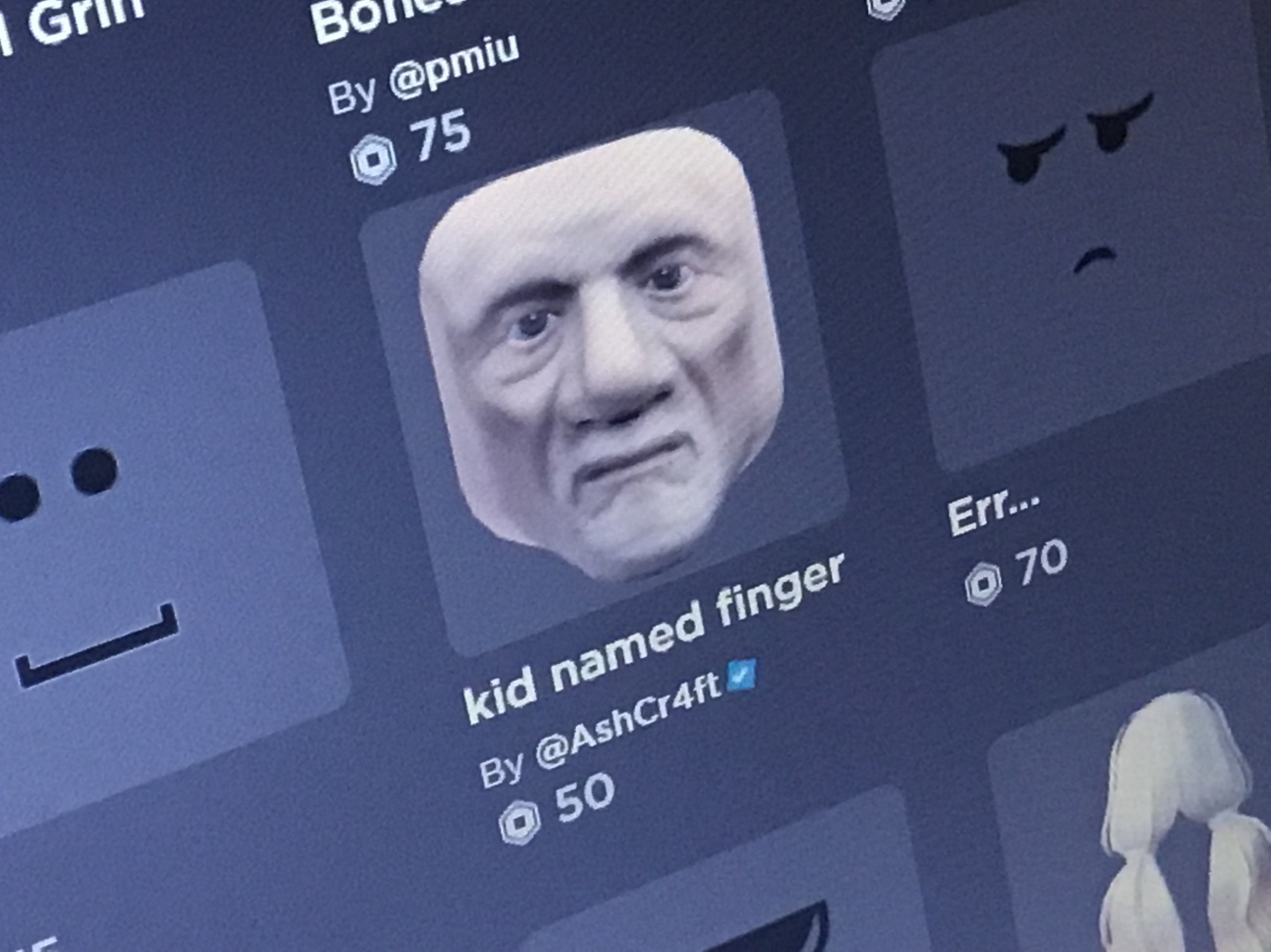 Roblox kid named finger Blank Meme Template