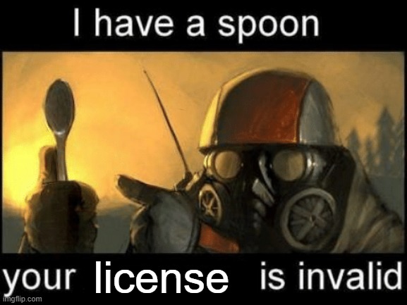 Gone with the Blastwave I have a spoon your argument is invalid | license | image tagged in gone with the blastwave i have a spoon your argument is invalid | made w/ Imgflip meme maker