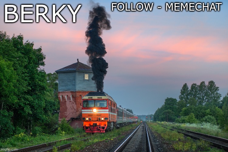 Berky summer/spring announcement temp | BERKY FOLLOW - MEMECHAT | image tagged in berky summer/spring announcement temp | made w/ Imgflip meme maker