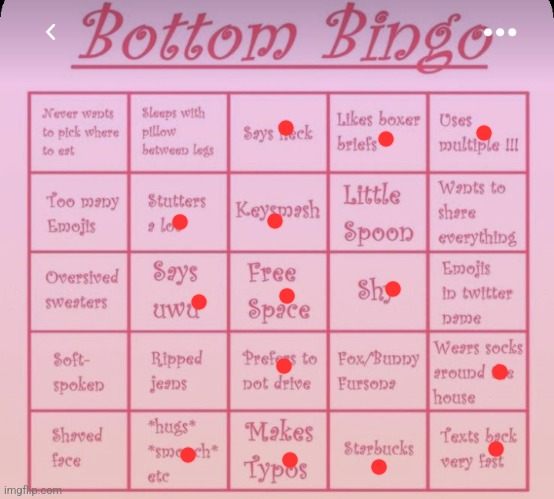 Looks Like I'm Meant To Be a Bottom | image tagged in bottom bingo | made w/ Imgflip meme maker