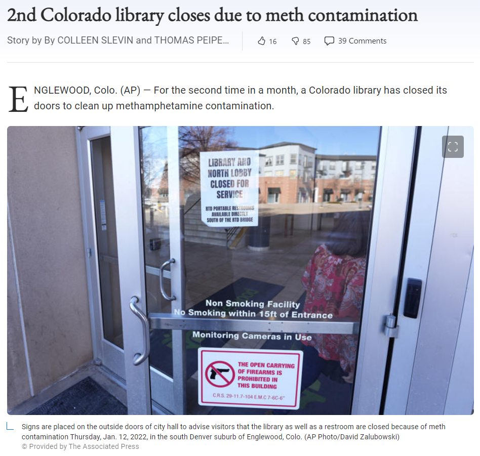 High Quality Meth contamination at Colorado library Blank Meme Template