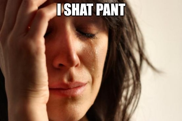 First World Problems | I SHAT PANT | image tagged in memes,first world problems | made w/ Imgflip meme maker