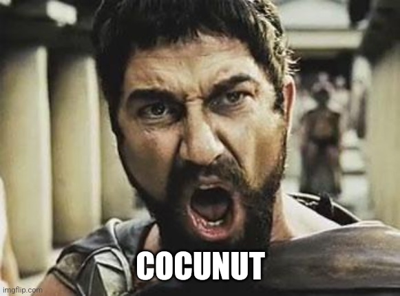 This is Sparta | COCUNUT | image tagged in this is sparta | made w/ Imgflip meme maker