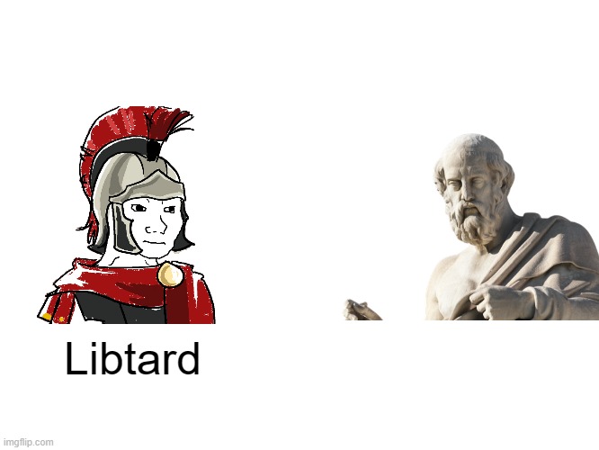 Plato | Libtard | image tagged in rmk,traditional society,plato,philosophy | made w/ Imgflip meme maker