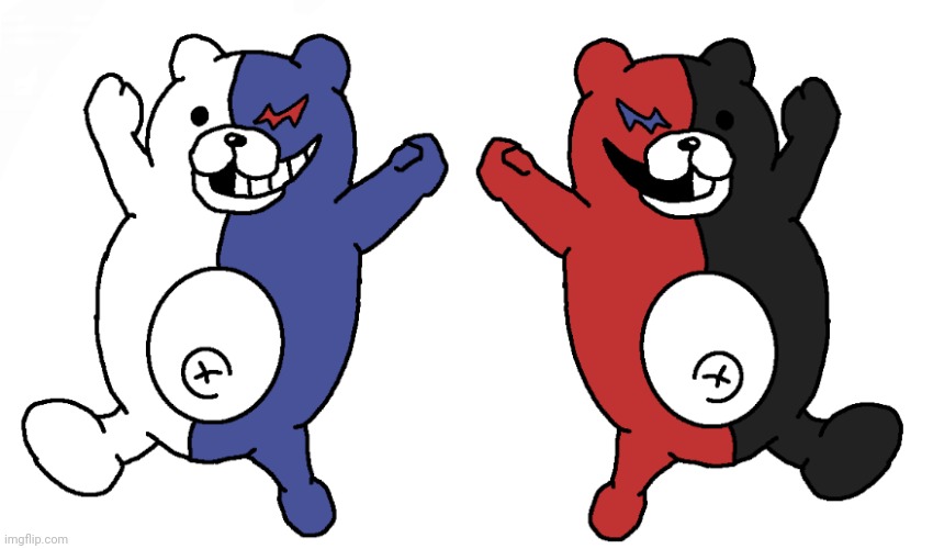Should I add accessories to these two idiots??  ( info in comments) | image tagged in danganronpa | made w/ Imgflip meme maker