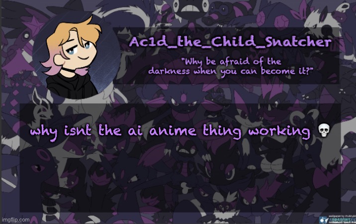 . | why isnt the ai anime thing working 💀 | made w/ Imgflip meme maker