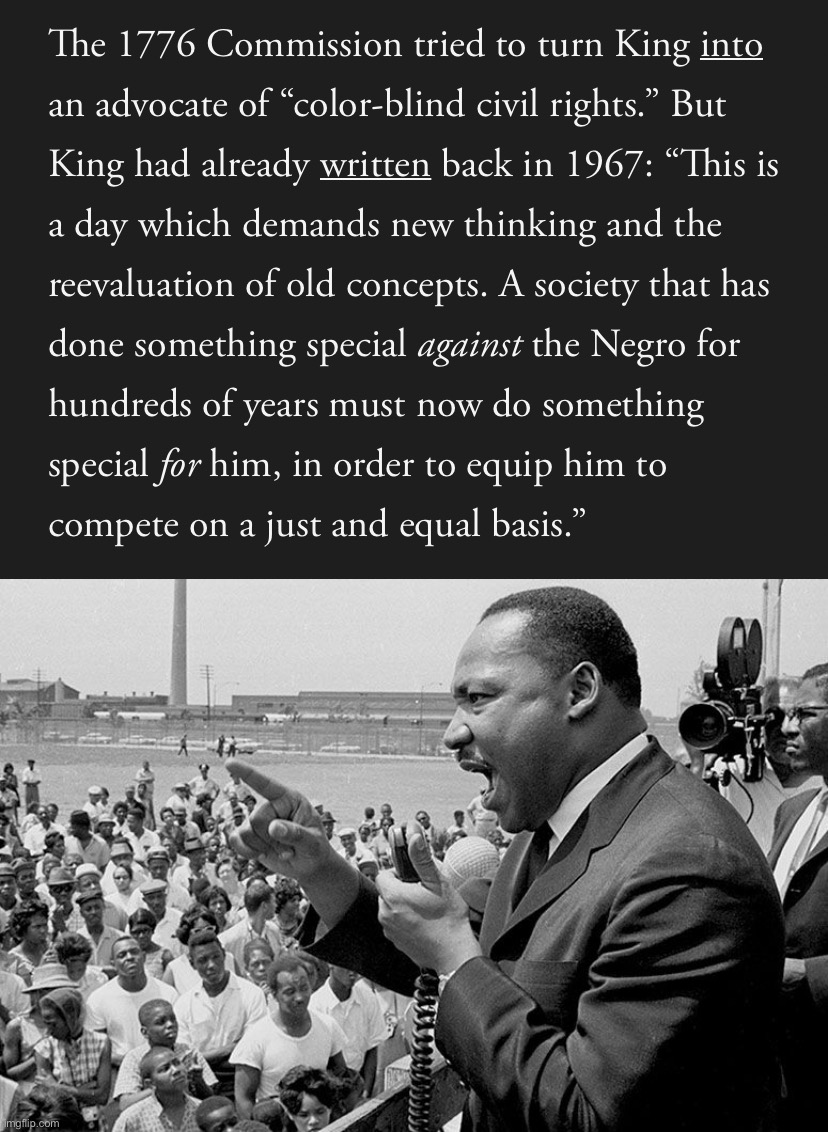 image tagged in mlk supported affirmative action,rectifying racism mlk | made w/ Imgflip meme maker