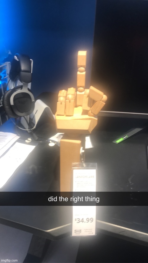 i was at ikea | image tagged in ikea,lmao,middle finger,scp3008 | made w/ Imgflip meme maker