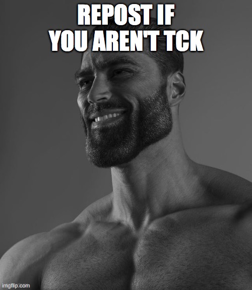 Giga Chad | REPOST IF YOU AREN'T TCK | image tagged in giga chad | made w/ Imgflip meme maker