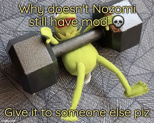 That's not an impor- | Why doesn't Nozomi still have mod 💀; Give it to someone else plz | image tagged in the_one_who_knocks27 temp 5 | made w/ Imgflip meme maker