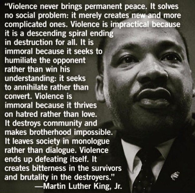 MLK quote nonviolence Blank Meme Template