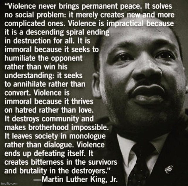 MLK quote nonviolence | image tagged in mlk quote nonviolence | made w/ Imgflip meme maker