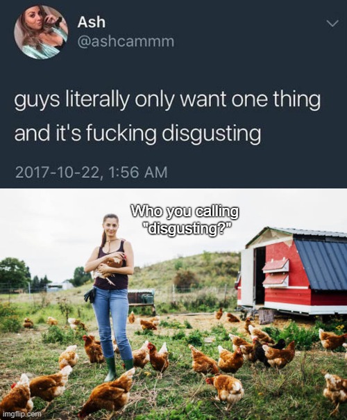 Do you even farmgirl, bro? | Who you calling 
"disgusting?" | made w/ Imgflip meme maker